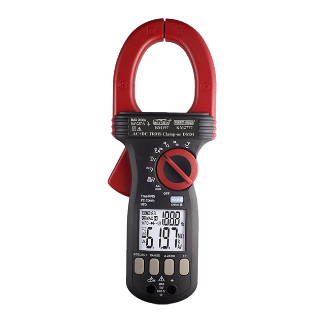 Kusum-Meco KM 2777 AC / DC TRMS Clamp-On Multimeter with VFD