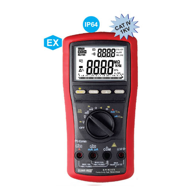 Kusum-Meco KM 822 EX Intrinsically Safe TRUE RMS Digital Multimeter With PC Interface