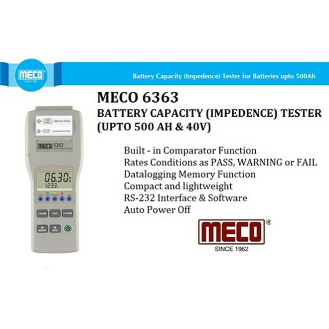 MECO 6363 Digital Multimeter, Battery Impedance Tester
