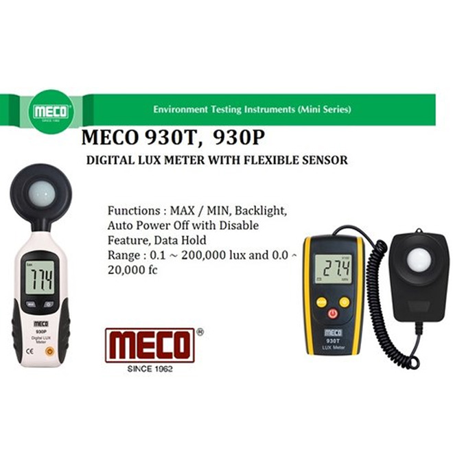 MECO 930T, 930P, Lux Meter
