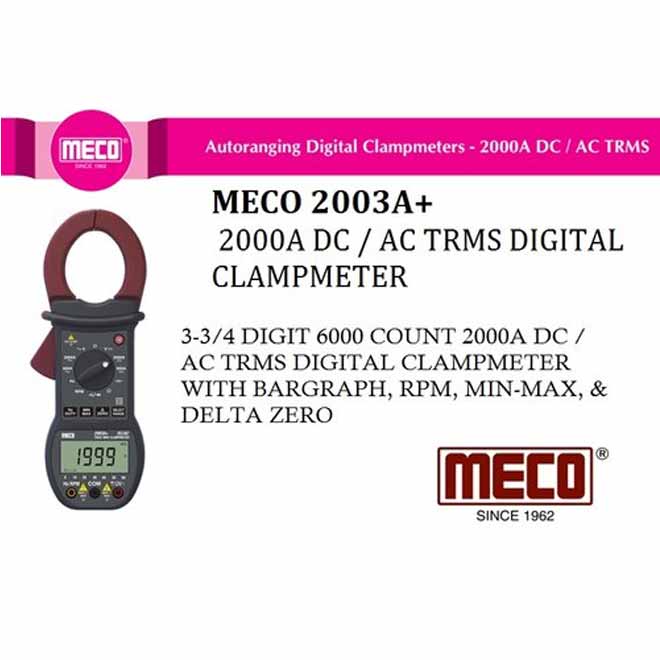 Meco 2003A 2000 AMP AC/DC Clamp Meter