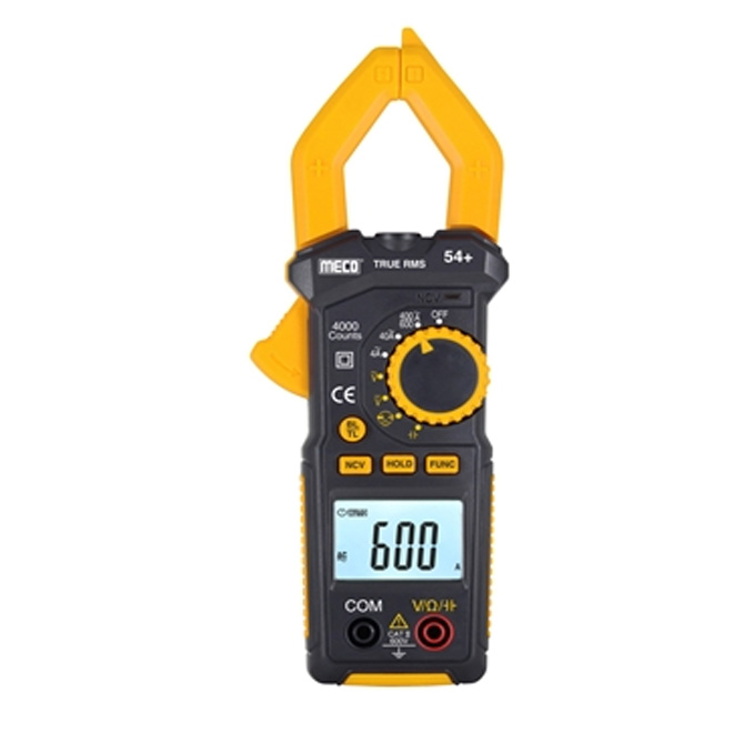 Meco 54+/90+ 3-3/4 Digit 4000 Count 600A AC Autoranging Digital Clampmeter – TRMS