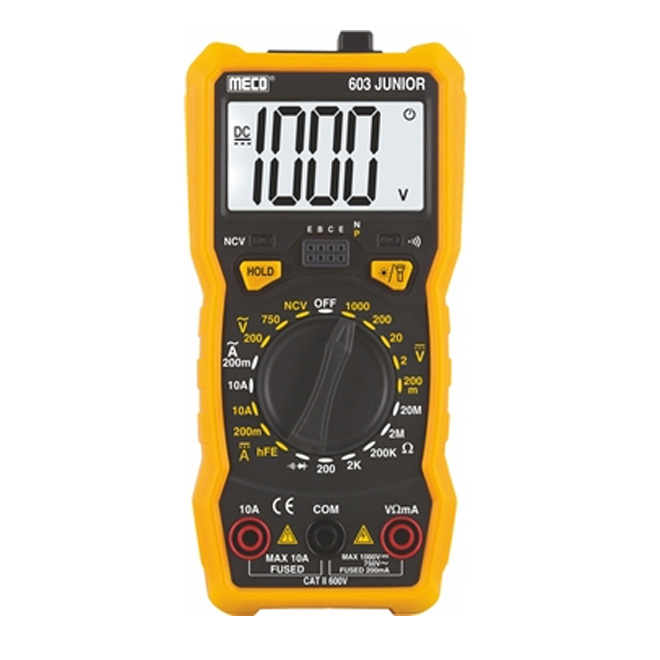 Meco 603 JUNIOR - 3-1/2 Digits 2000 Counts Manual Ranging Digital Multimeter
